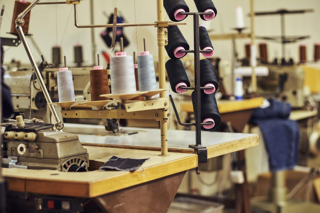 Micro-factory floor and sewing equipment